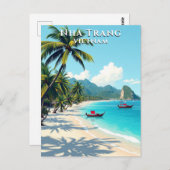 Nha Trang Vietnam Beach Reizen Briefkaart (Voorkant / Achterkant)