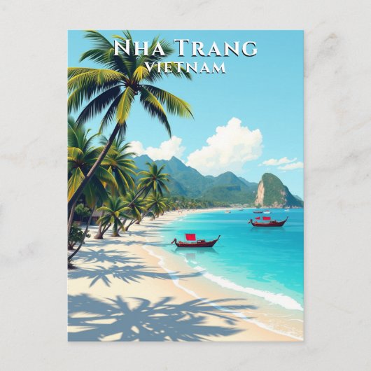 Nha Trang Vietnam Beach Reizen Briefkaart (Voorkant)