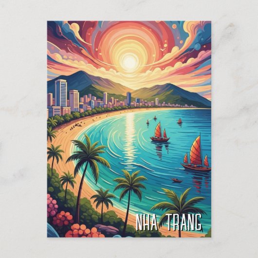 Nha Trang Vietnam Reizen Briefkaart (Voorkant)