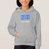 NHI Kinder Grey Pullover Hoodie met zakken (Voorkant)