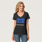 NHI Women's V-Neck Standard Fit T-Shirt (Voorkant volledig)