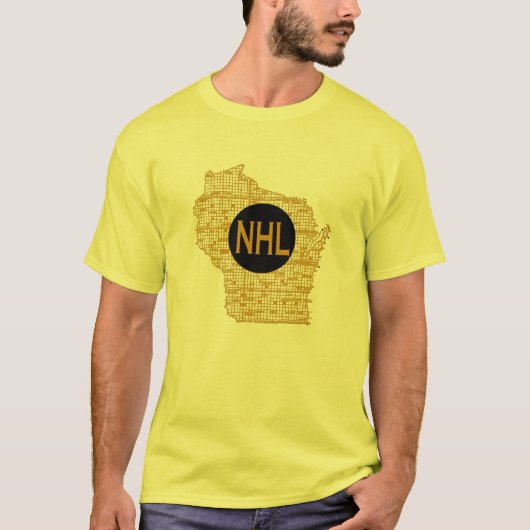 NHL in Wisconsin T-shirt (Voorkant)