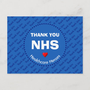 NHS Hartelijk dank voor de gezondheidszorg Gebiede Briefkaart