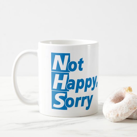 NHS - Niet blij, sorry! Koffiemok (Met donut)