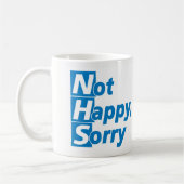 NHS - Niet blij, sorry! Koffiemok (Links)