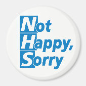 NHS - Niet gelukkig, sorry! Magneet (Voorkant)