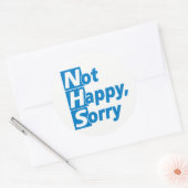 NHS - Niet gelukkig, sorry! Ronde Sticker (Envelop)