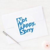 NHS Niet Gelukkig - Sorry! Ronde Sticker (Envelop)