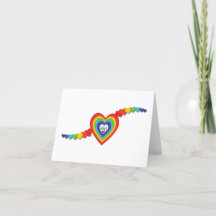 NHS Rainbow Hearts bedankkaart