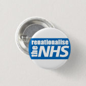 NHS renationaliseren Ronde Button 3,2 Cm (Voorkant /achterkant)