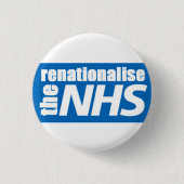NHS renationaliseren Ronde Button 3,2 Cm (Voorkant)