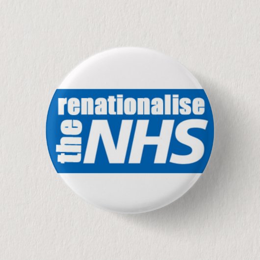 NHS renationaliseren Ronde Button 3,2 Cm (Voorkant)
