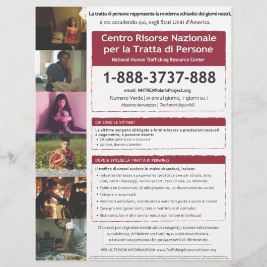 NHTRC Hotline Flyer (Voorkant)