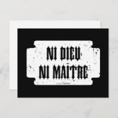 Ni dieu in maître briefkaart (Voorkant / Achterkant)