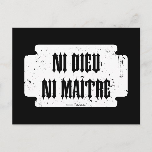 Ni dieu in maître briefkaart (Voorkant)