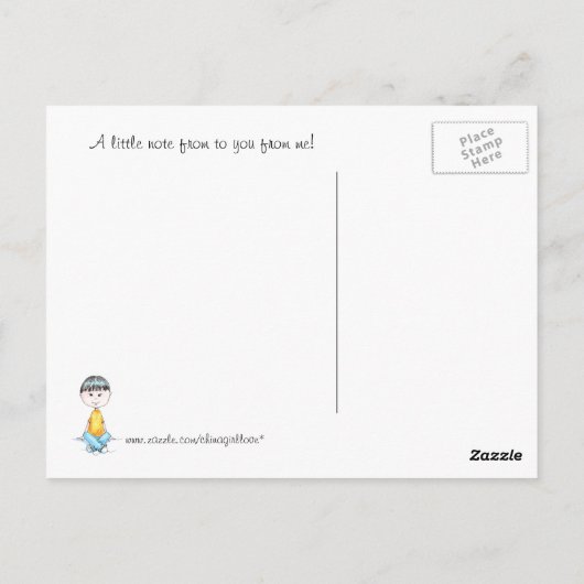 Ni hao en wat is het briefkaart? briefkaart (Achterkant)