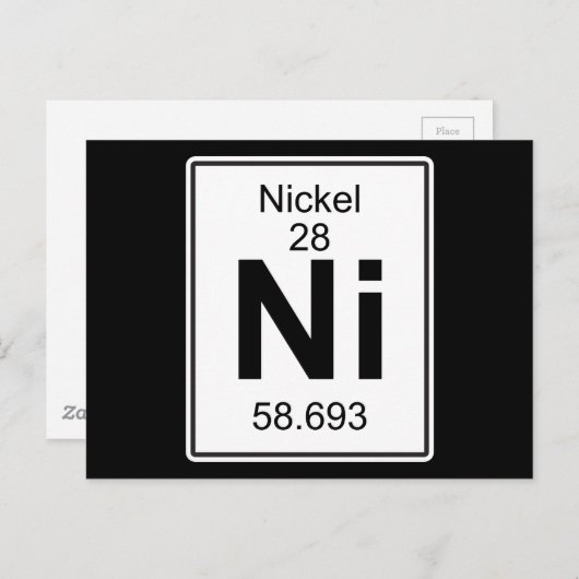 Ni - Nikkel Briefkaart (Voorkant / Achterkant)