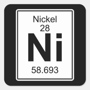 Ni - Nikkel Vierkante Sticker