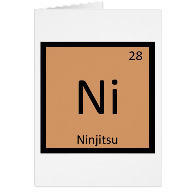 Ni - Ninjitsu Martial Arts Chemisch Symbool (Voorkant)