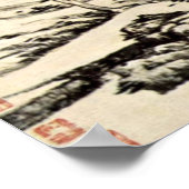 Ni Zan - bomen in een rivierdal in Yu-shan Poster (Hoek)