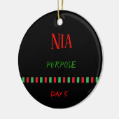 Nia - Kwanzaa Dag 5 | Versiering Keramisch Ornament (Links)