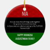 NIA Purpose Kwanzaa Keramisch Ornament (Achterkant)