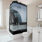 Niagar-Herfsten gemaakt van het mosterdgordijn Douchegordijn (In situ)