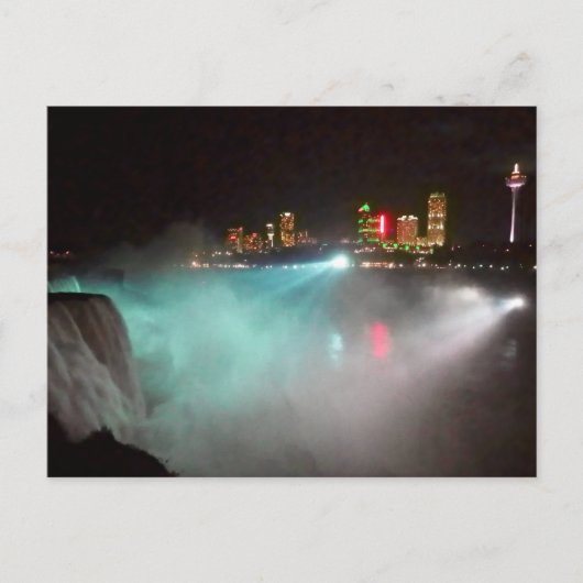 Niagara bij Night Briefkaart (Voorkant)