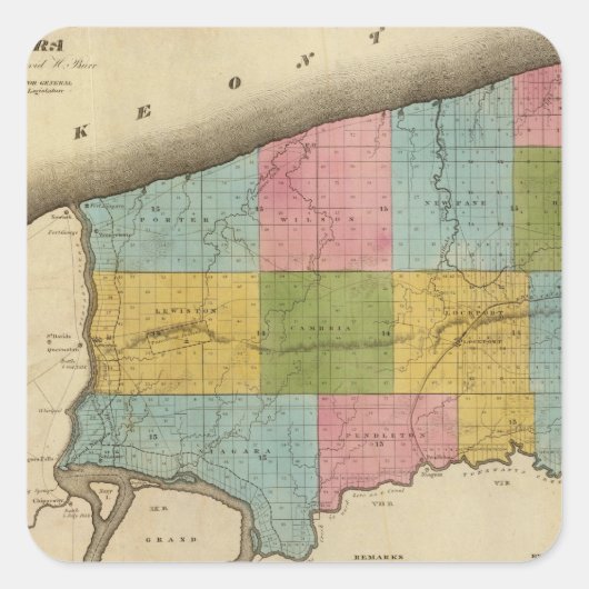 Niagara County Vierkante Sticker (Voorkant)