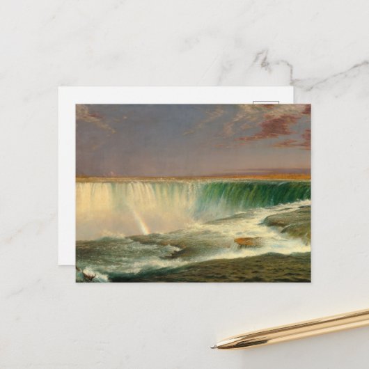 Niagara door Frederic Edwin Church Feestdagenkaart (Voorkant / Achterkant in situ)
