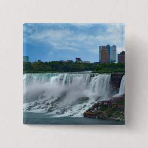 Niagara Falls aan de Canadese kant Knop Vierkante Button 5,1 Cm