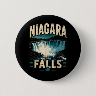 Niagara Falls Canada Avontuur Ontwerp Voor Reizen Ronde Button 5,7 Cm