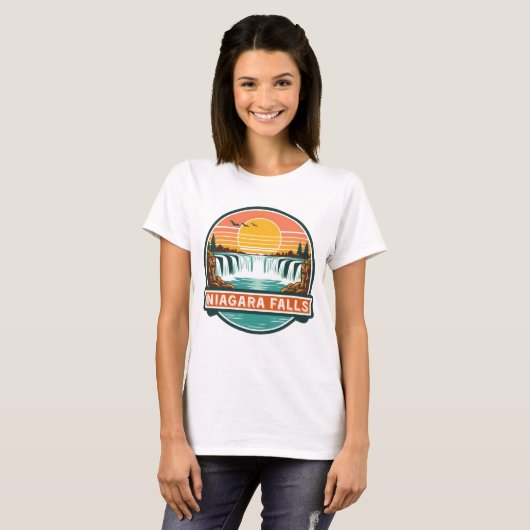niagara falls canada retro design  t-shirt (Voorkant volledig)