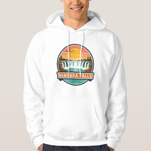 Niagara Falls Canada retro ontwerp Hoodie (Voorkant)