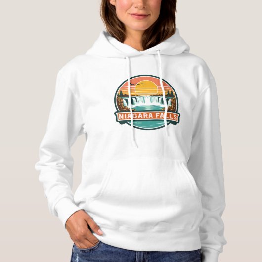 Niagara Falls Canada retro ontwerp  Hoodie (Voorkant)
