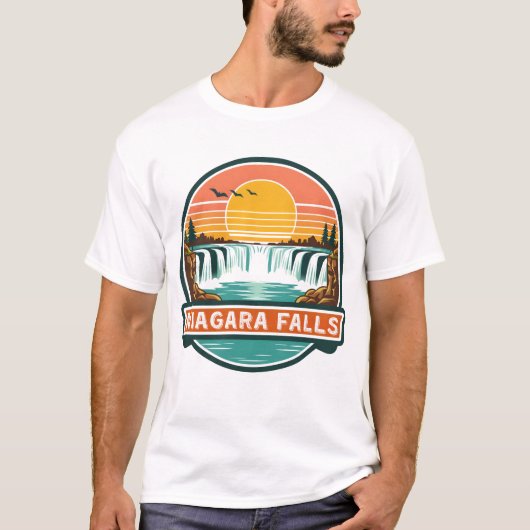 Niagara Falls Canada retro ontwerp  T-shirt (Voorkant)