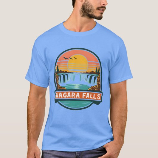 Niagara Falls Canada retro ontwerp  T-shirt (Voorkant)