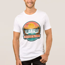 Niagara Falls Canada retro ontwerp  Tri-Blend Shirt