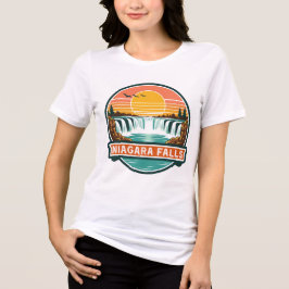 Niagara Falls Canada retro ontwerp  Tri-Blend Shirt