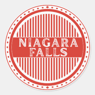 Niagara Falls City Pride Embleem Canadese identite Ronde Sticker