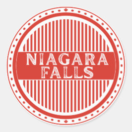 Niagara Falls City Pride Emblem Canadian Identity Ronde Sticker