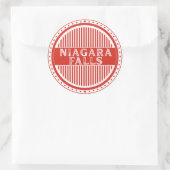 Niagara Falls City Pride Emblem Canadian Identity Ronde Sticker (Tas)