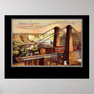 Niagara Falls en hangbrugposter Poster