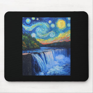 Niagara Falls - in de stijl van Van Gogh - De ster Muismat