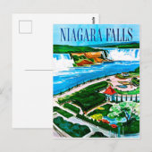 Niagara Falls, luchtfoto, Canada, vintage reis Briefkaart (Voorkant / Achterkant)