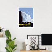 Niagara falls, natural wander, Canada, vintage Poster (Thuiskantoor)