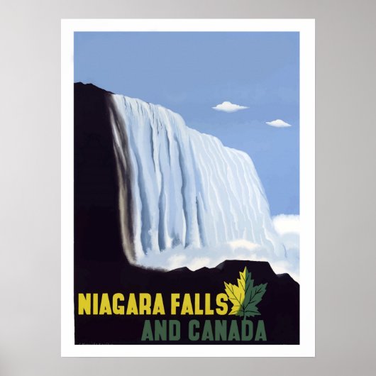 Niagara falls, natural wander, Canada, vintage Poster (Voorkant)