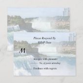 Niagara Falls NY - Gezicht vanaf de Amerikaanse ka RSVP Kaartje (Voorkant / Achterkant)