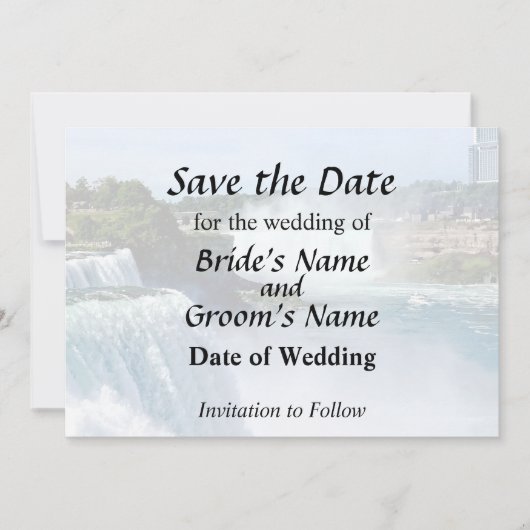 Niagara Falls NY - Gezicht vanaf de Amerikaanse ka Save The Date (Voorkant)