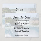 Niagara Falls NY - Gezicht vanaf de Amerikaanse ka Save The Date (Voorkant / Achterkant)